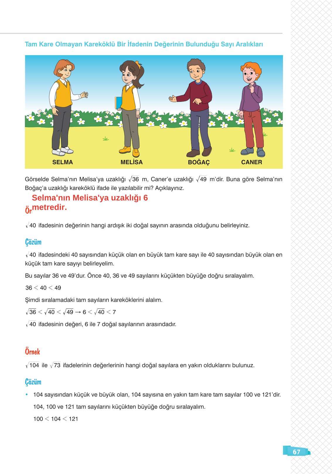 8. Sınıf Matematik Ders Kitabı Sonuç Yayınları Sayfa 67 Cevapları