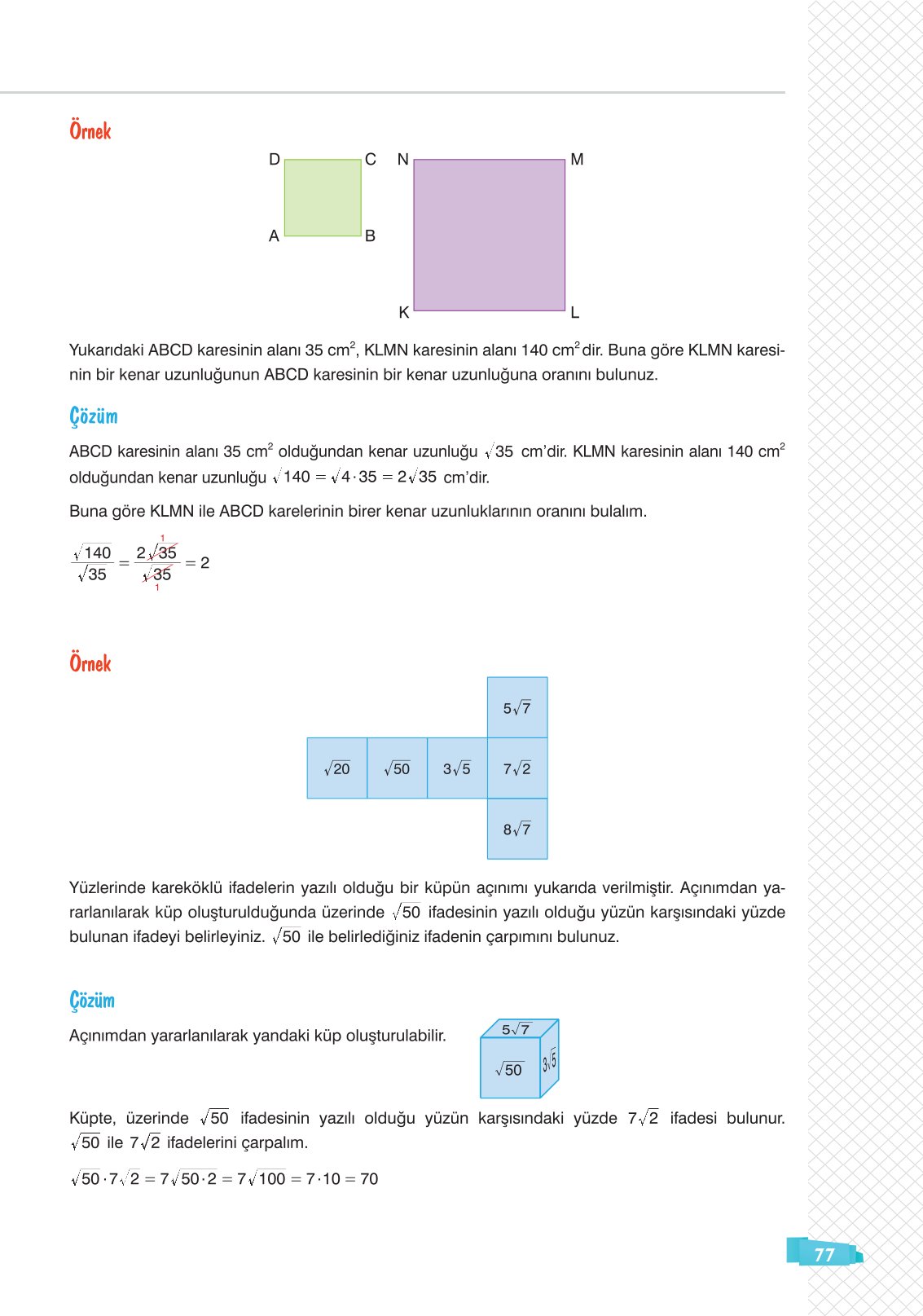 8. Sınıf Matematik Ders Kitabı Sonuç Yayınları Sayfa 77 Cevapları 8. Sınıf Matematik Ders Kitabı Sonuç Yayınları Sayfa 77 Cevapları