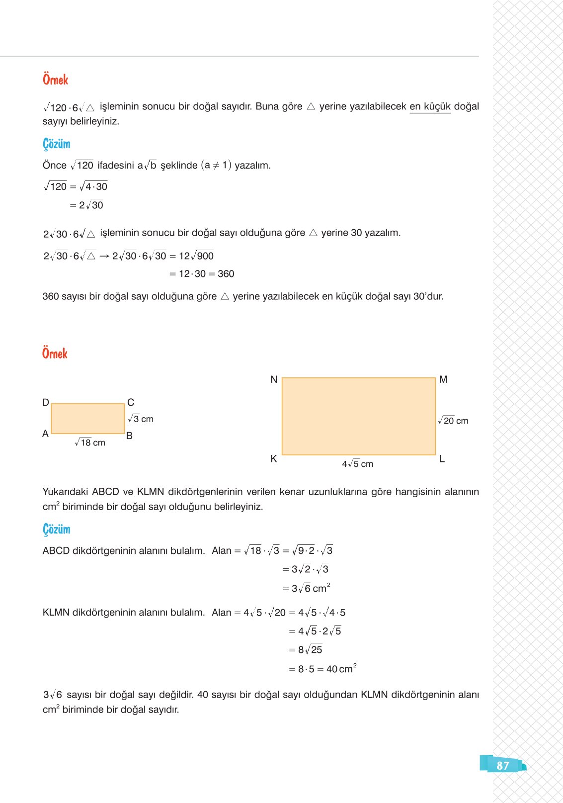 8. Sınıf Matematik Ders Kitabı Sonuç Yayınları Sayfa 87 Cevapları 8. Sınıf Matematik Ders Kitabı Sonuç Yayınları Sayfa 87 Cevapları