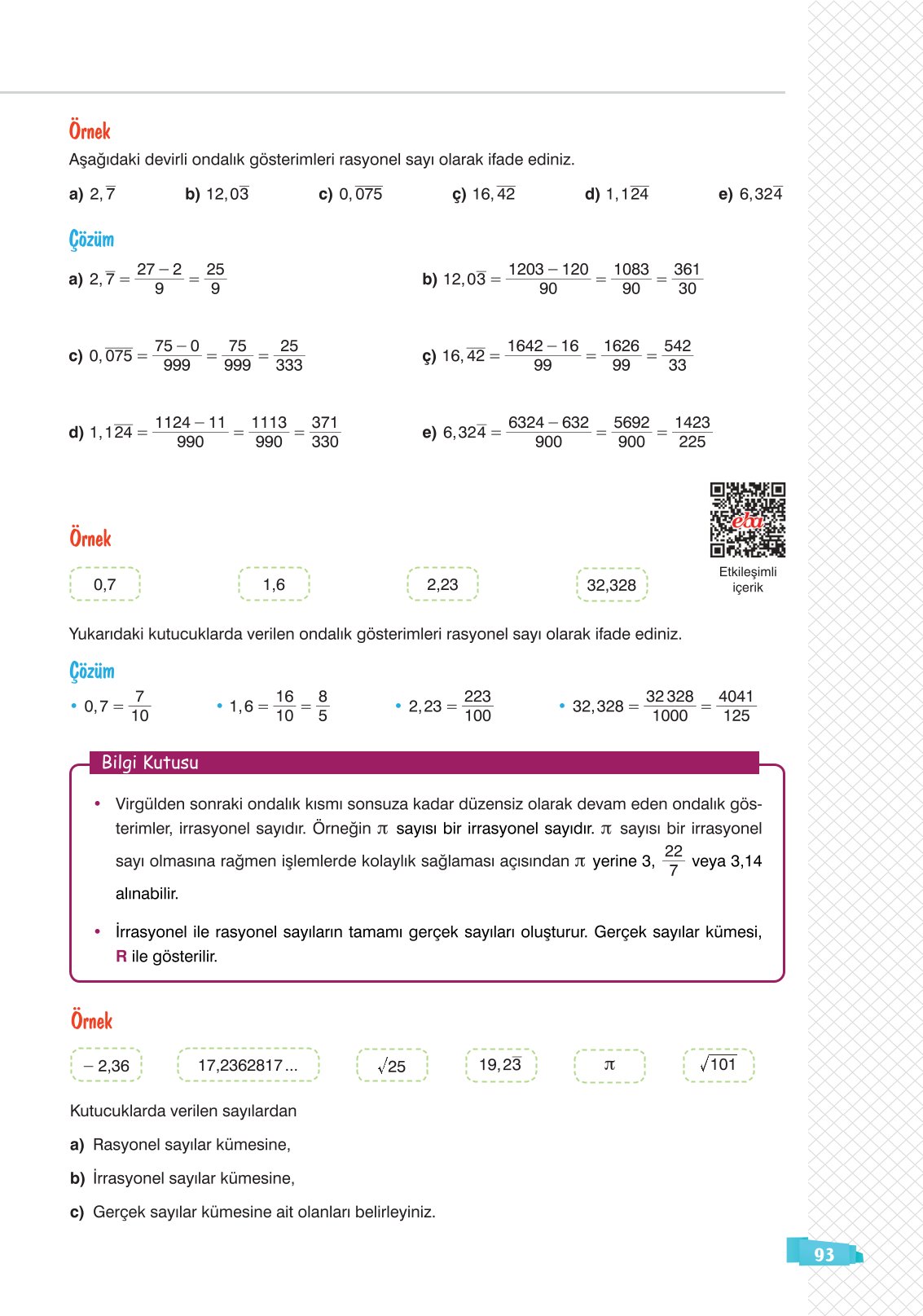 8. Sınıf Matematik Ders Kitabı Sonuç Yayınları Sayfa 93 Cevapları 8. Sınıf Matematik Ders Kitabı Sonuç Yayınları Sayfa 93 Cevapları