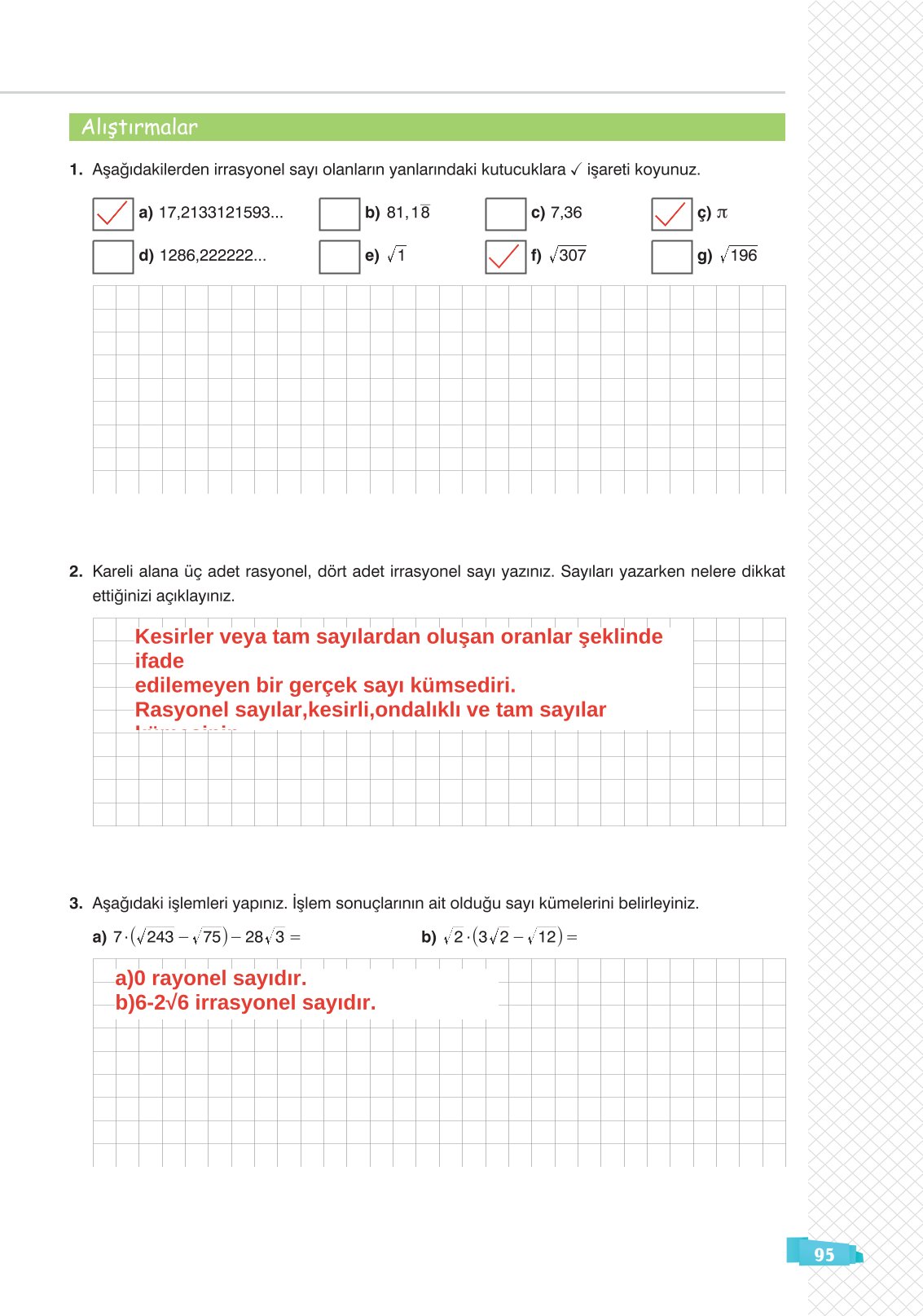 8. Sınıf Matematik Ders Kitabı Sonuç Yayınları Sayfa 95 Cevapları 8. Sınıf Matematik Ders Kitabı Sonuç Yayınları Sayfa 95 Cevapları
