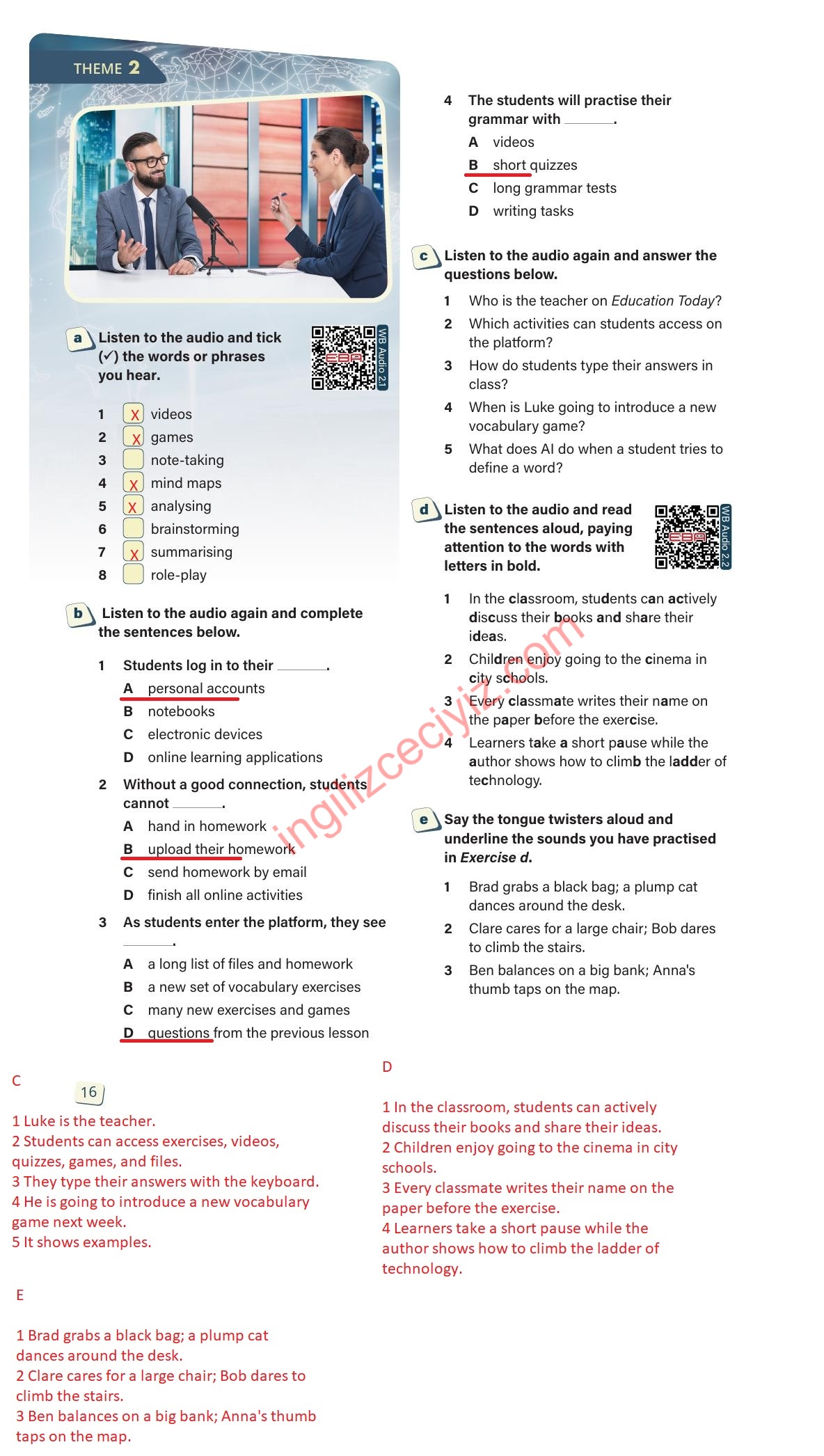10. Sınıf Meb Yayınları İngilizce Çalışma Kitabı Sayfa 16 Cevapları 10. Sınıf Meb Yayınları İngilizce Çalışma Kitabı Sayfa 16 Cevapları