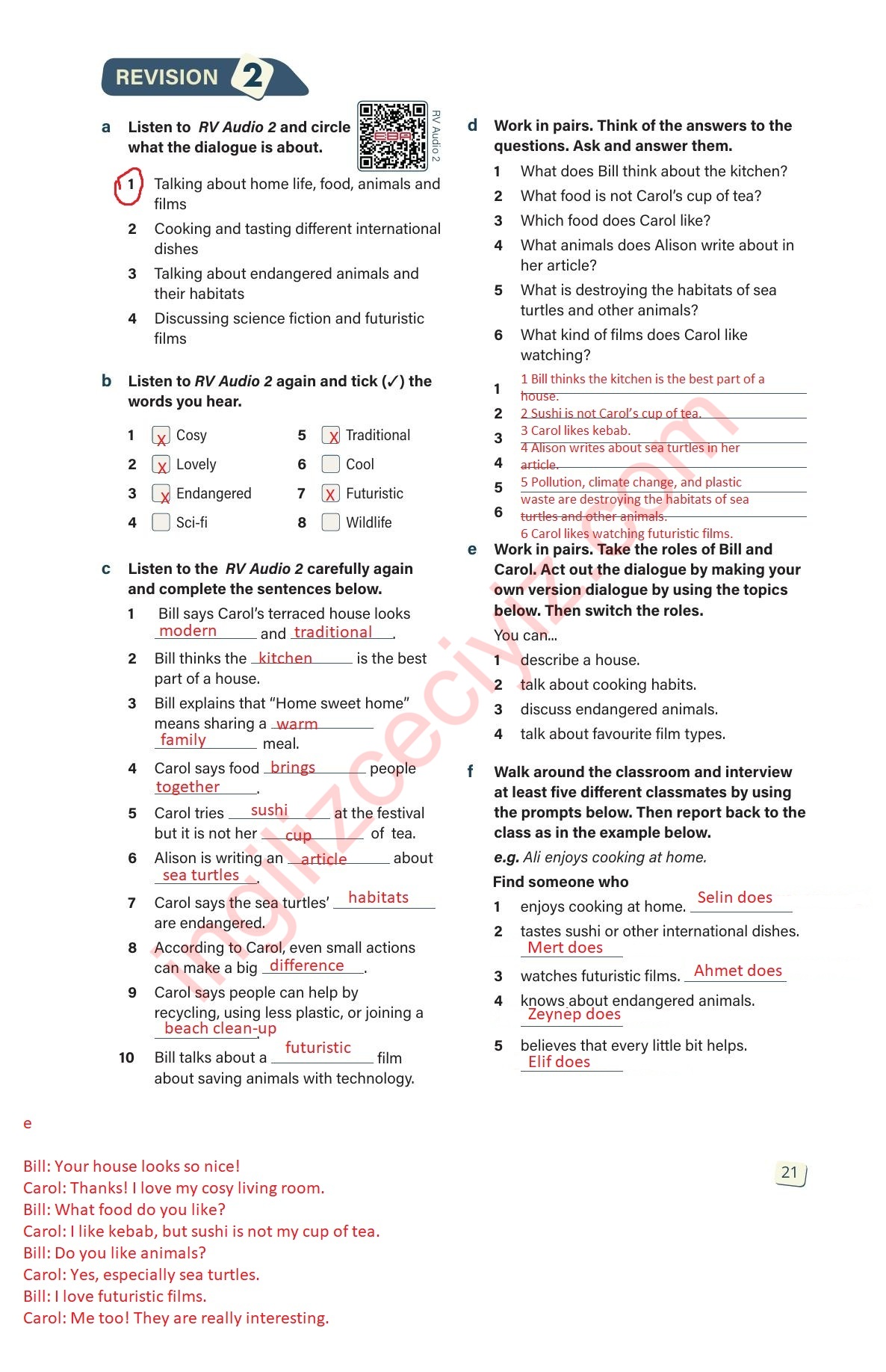 10. Sınıf Stepwise İngilizce Ders Kitabı Sayfa 21 Cevapları 10. Sınıf Stepwise İngilizce Ders Kitabı Sayfa 21 Cevapları