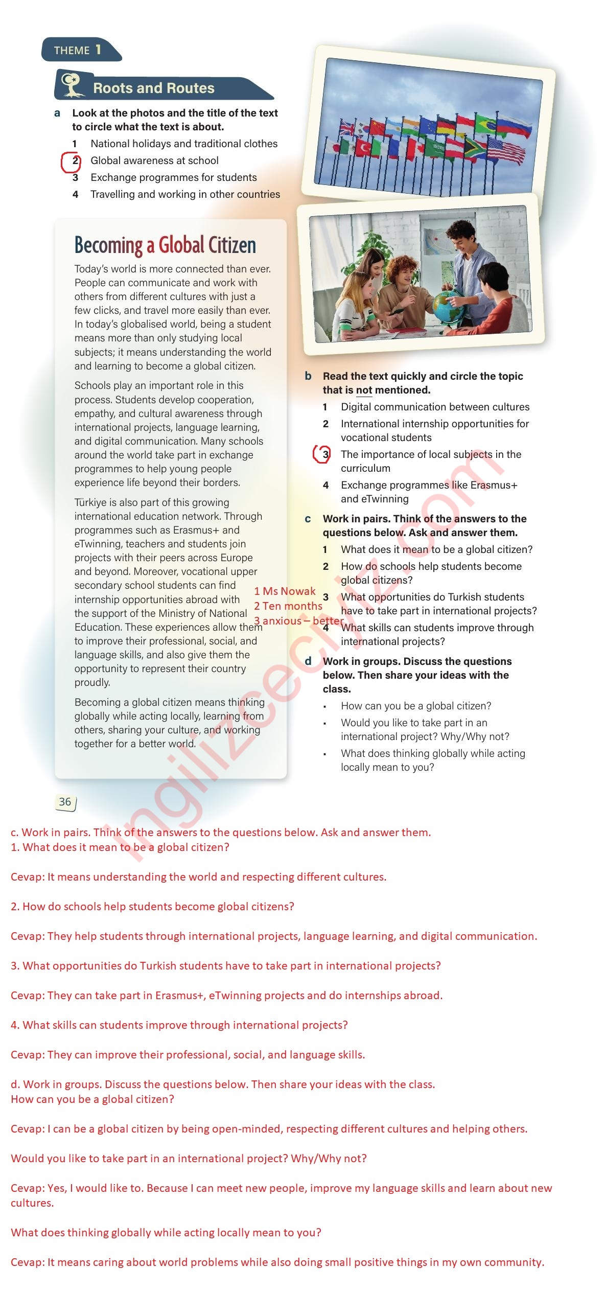 10. Sınıf Stepwise İngilizce Ders Kitabı Sayfa 36 Cevapları 10. Sınıf Stepwise İngilizce Ders Kitabı Sayfa 36 Cevapları