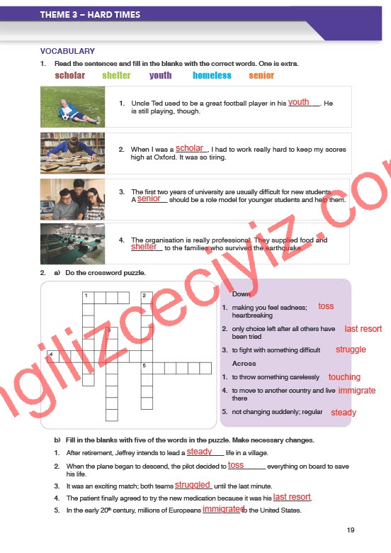 11. Sınıf Meb Yayınları İngilizce Çalışma Kitabı Sayfa 19 Cevapları 11. Sınıf Meb Yayınları İngilizce Çalışma Kitabı Sayfa 19 Cevapları