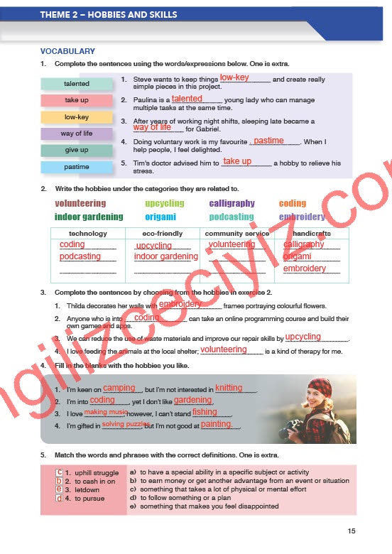 11. Sınıf Spice Up İngilizce Çalışma Kitabı Sayfa 15 Cevapları 11. Sınıf Spice Up İngilizce Çalışma Kitabı Sayfa 15 Cevapları