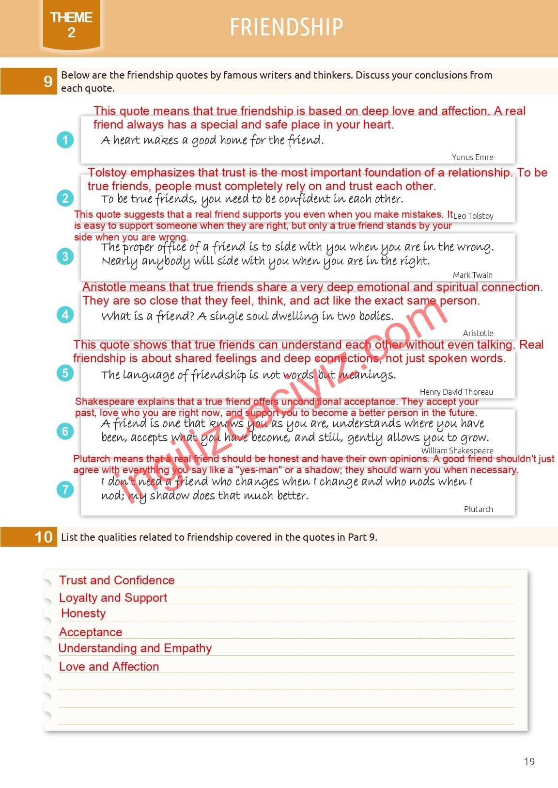 12. Sınıf Notifier İngilizce Çalışma Kitabı Sayfa 19 Cevapları