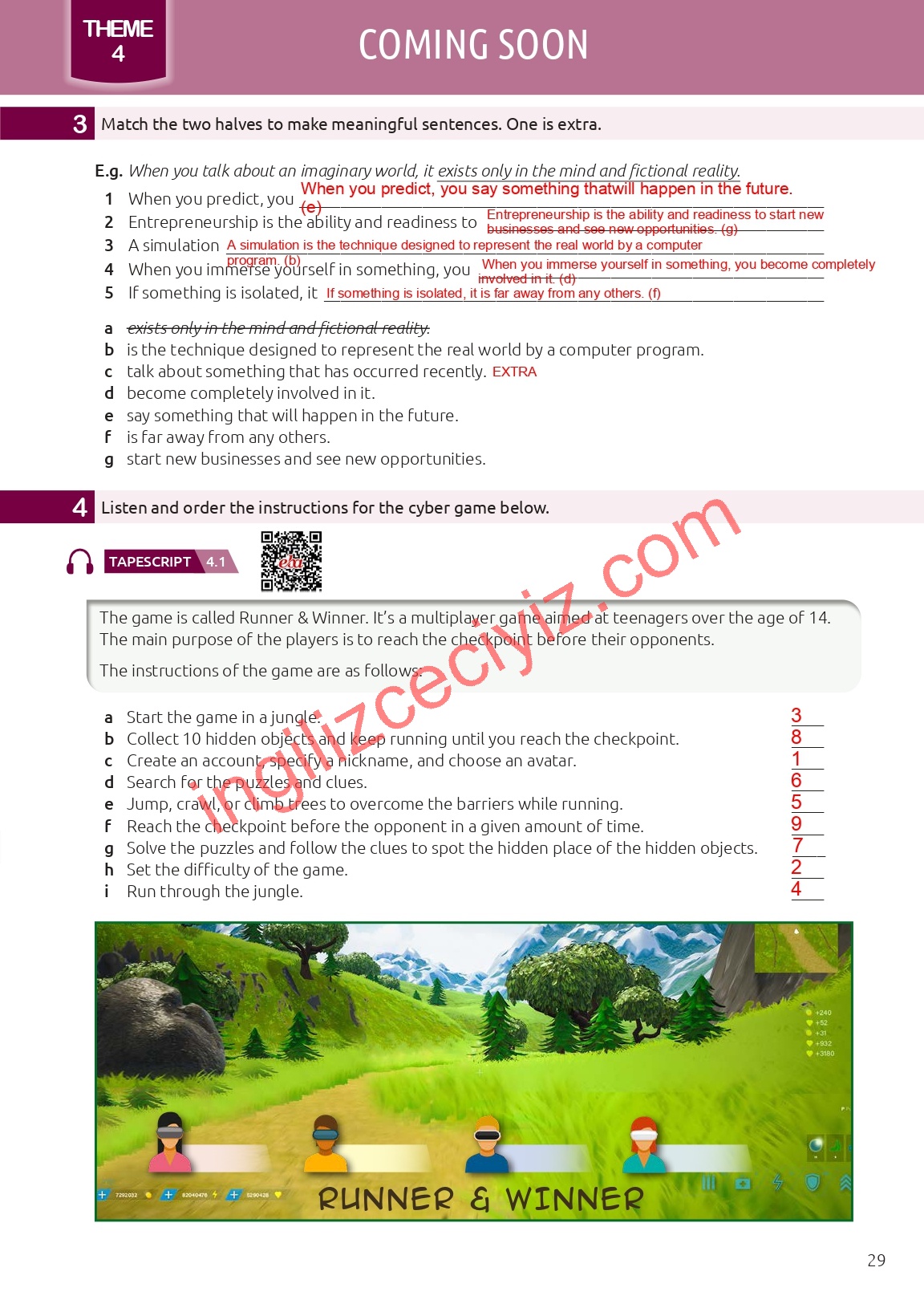 12. Sınıf Notifier İngilizce Çalışma Kitabı Sayfa 29 Cevapları