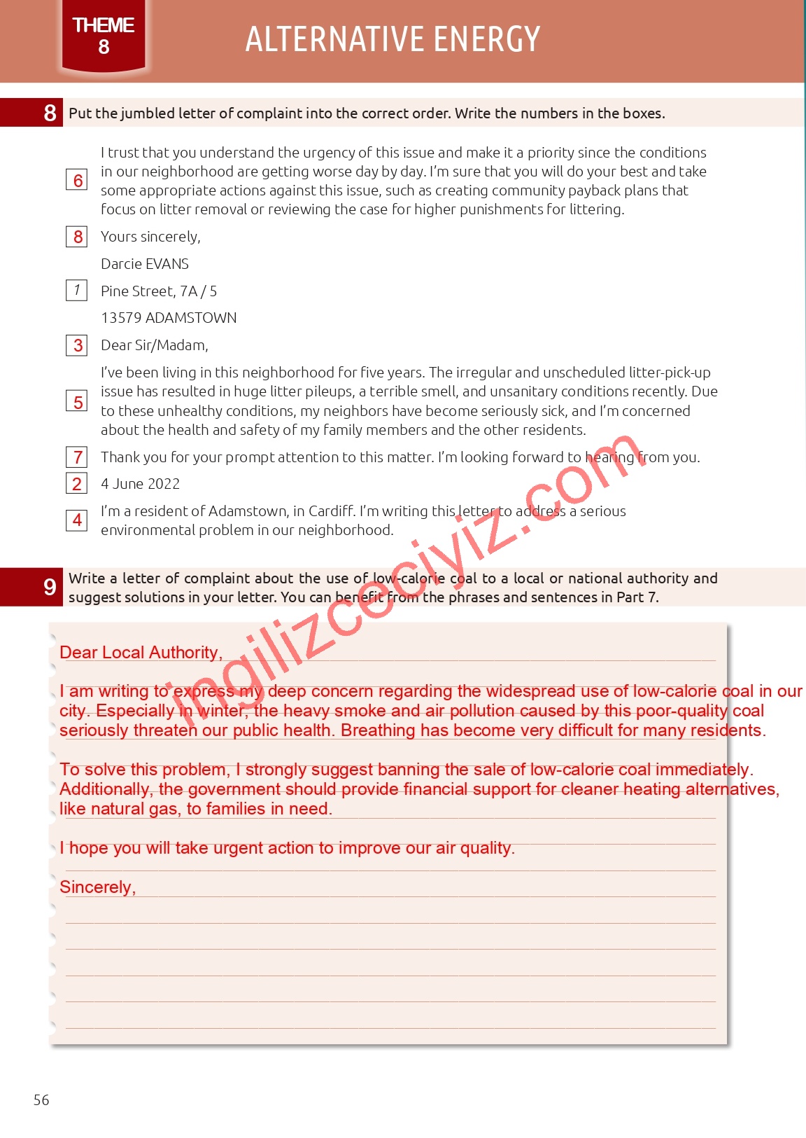 12. Sınıf Notifier İngilizce Çalışma Kitabı Sayfa 56 Cevapları