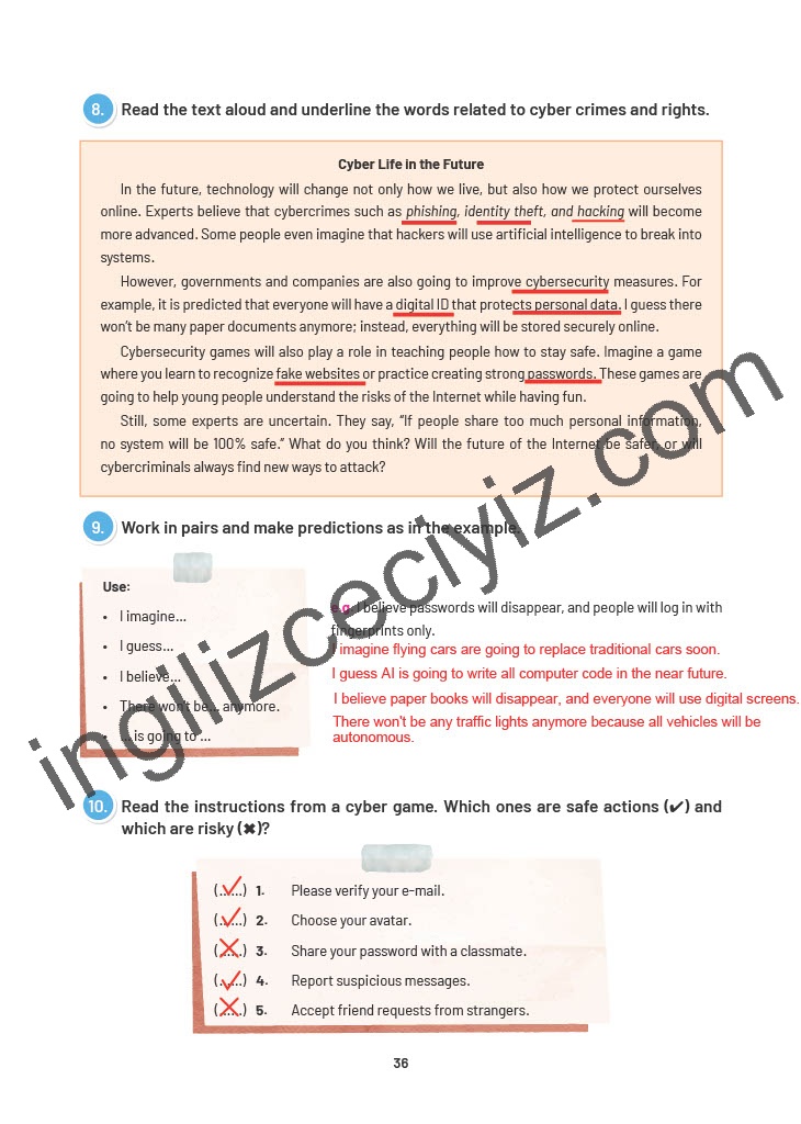 12. Sınıf Sunshine English İngilizce Çalışma Kitabı Sayfa 36 Cevapları 12. Sınıf Sunshine English İngilizce Çalışma Kitabı Sayfa 36 Cevapları