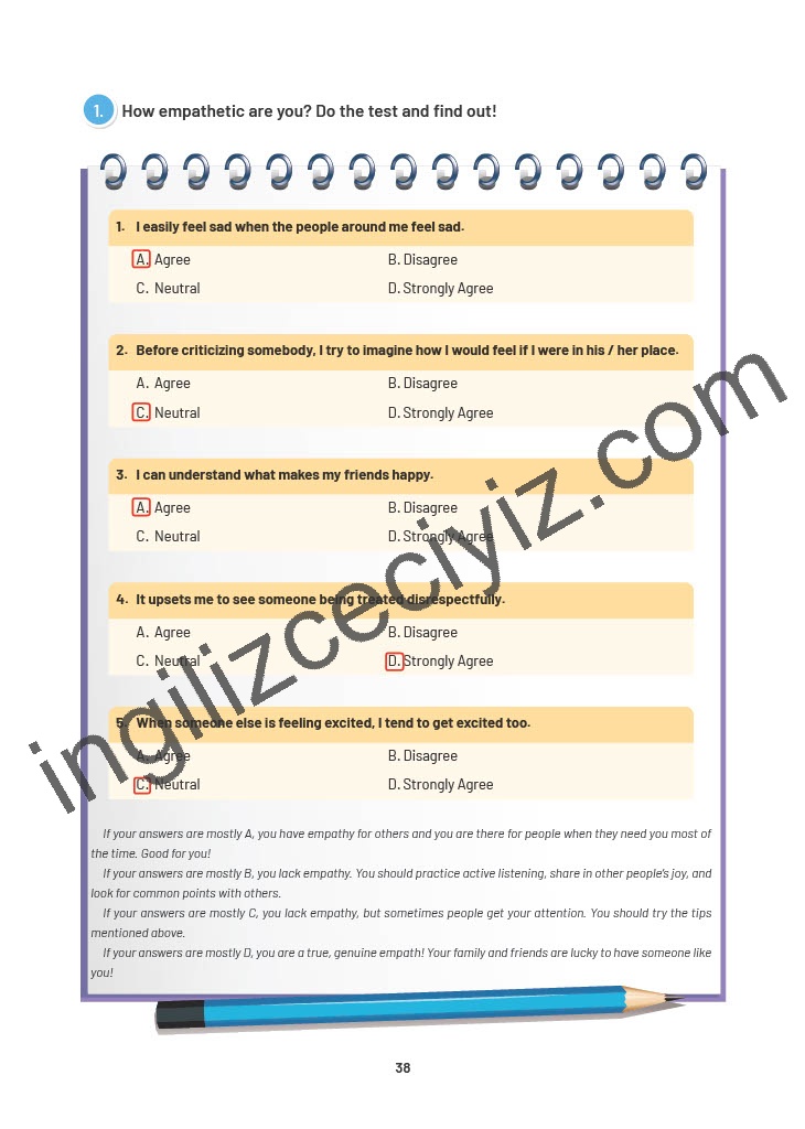 12. Sınıf Sunshine English İngilizce Çalışma Kitabı Sayfa 38 Cevapları 12. Sınıf Sunshine English İngilizce Çalışma Kitabı Sayfa 38 Cevapları