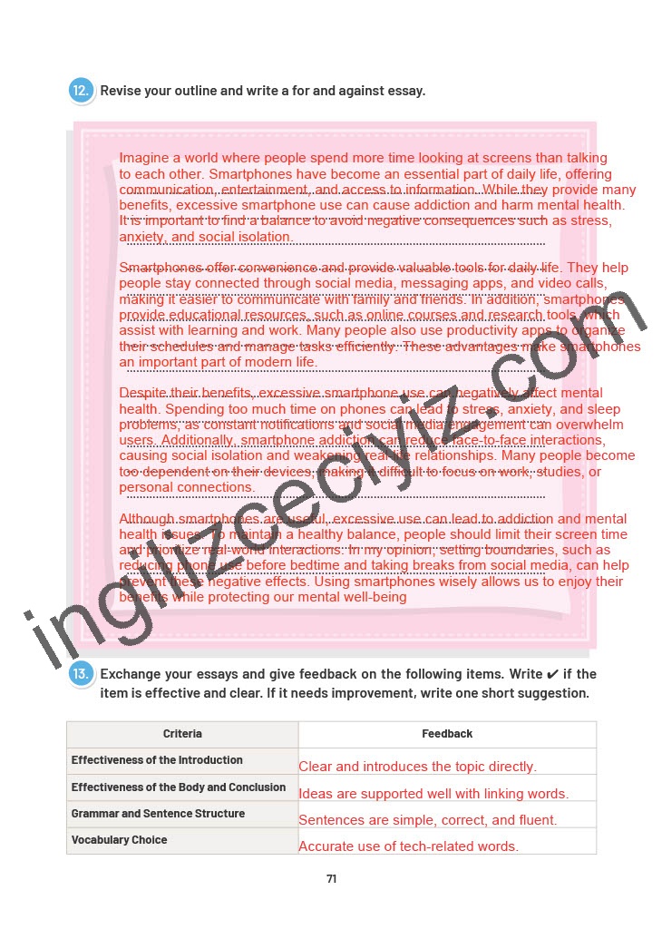12. Sınıf Sunshine English İngilizce Çalışma Kitabı Sayfa 71 Cevapları 12. Sınıf Sunshine English İngilizce Çalışma Kitabı Sayfa 71 Cevapları