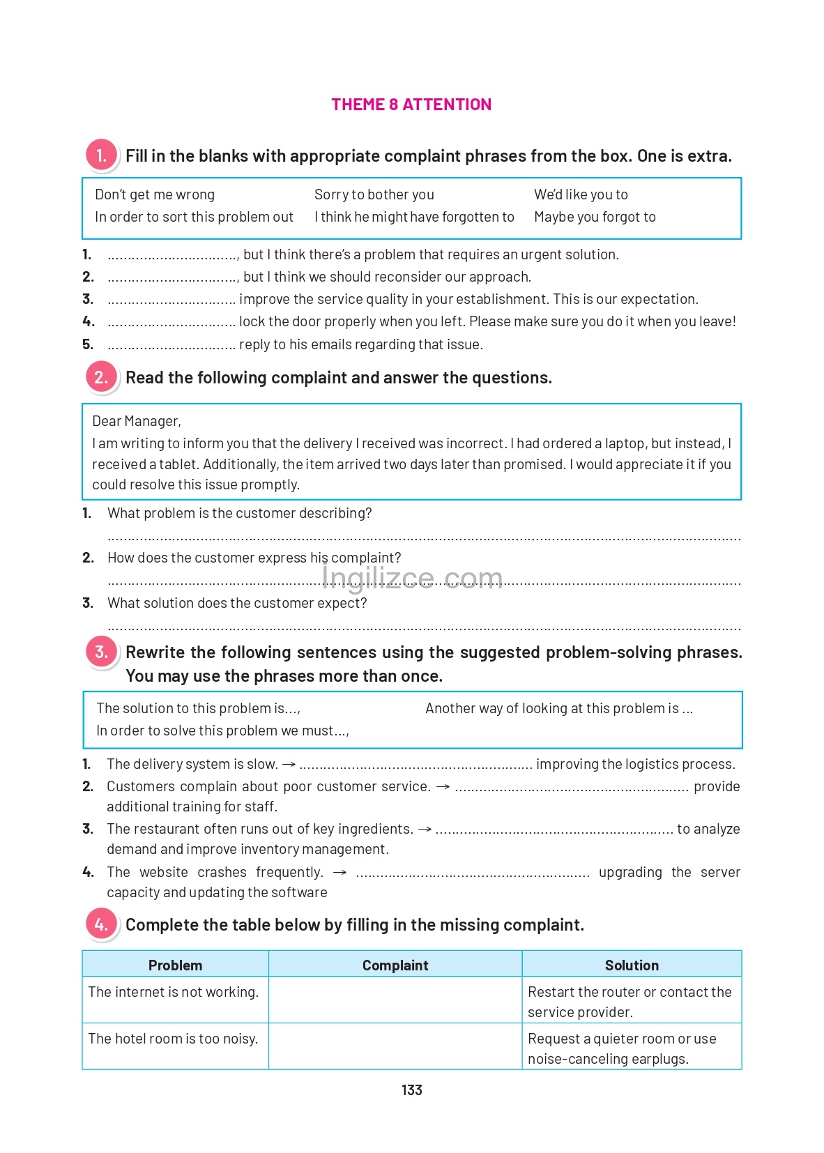 12. Sınıf Sunshine English İngilizce Ders Kitabı Sayfa 133 Cevapları 12. Sınıf Sunshine English İngilizce Ders Kitabı Sayfa 133 Cevapları