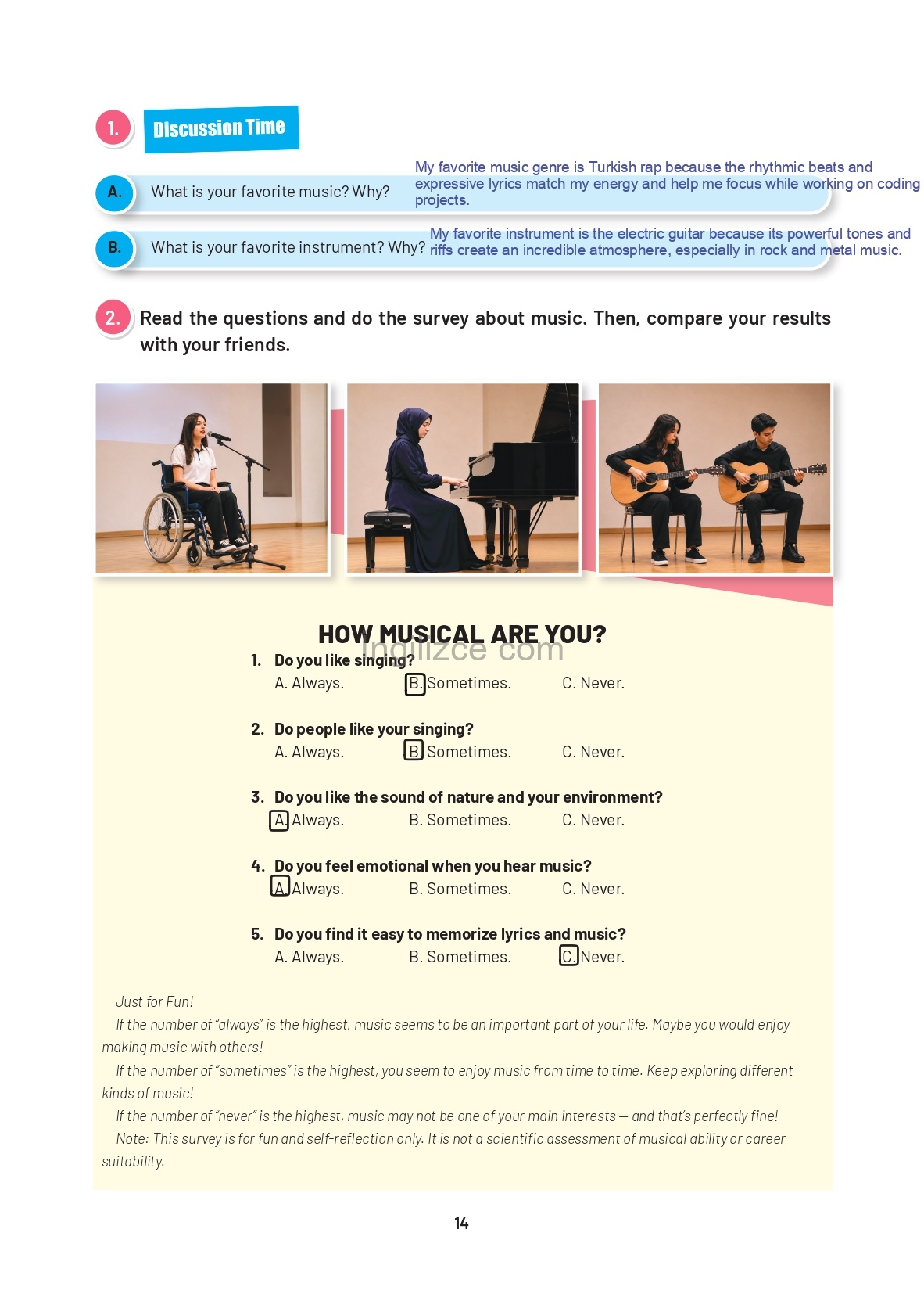 12. Sınıf Sunshine English İngilizce Ders Kitabı Sayfa 14 Cevapları 12. Sınıf Sunshine English İngilizce Ders Kitabı Sayfa 14 Cevapları