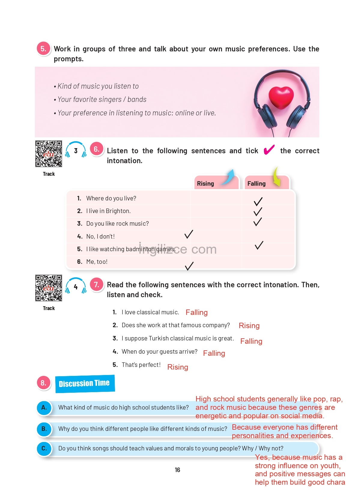 12. Sınıf Sunshine English İngilizce Ders Kitabı Sayfa 16 Cevapları