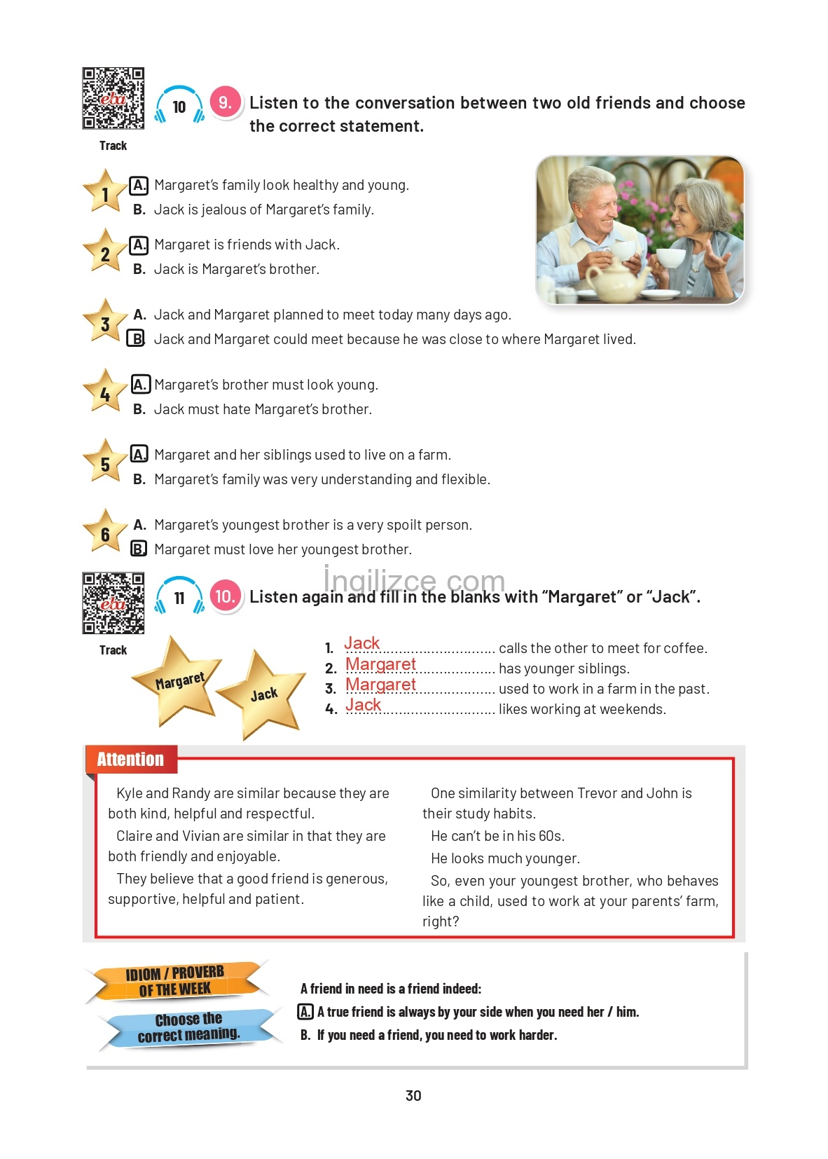 12. Sınıf Sunshine English İngilizce Ders Kitabı Sayfa 30 Cevapları 12. Sınıf Sunshine English İngilizce Ders Kitabı Sayfa 30 Cevapları