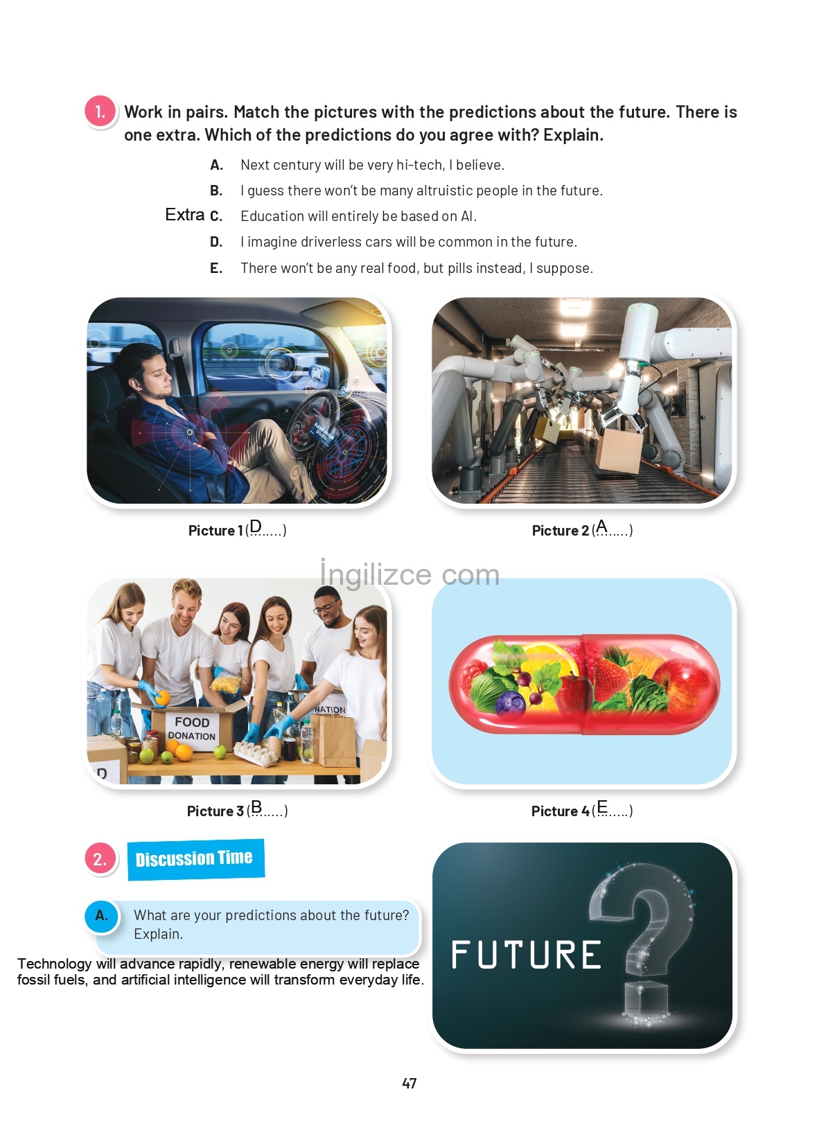 12. Sınıf Sunshine English İngilizce Ders Kitabı Sayfa 47 Cevapları