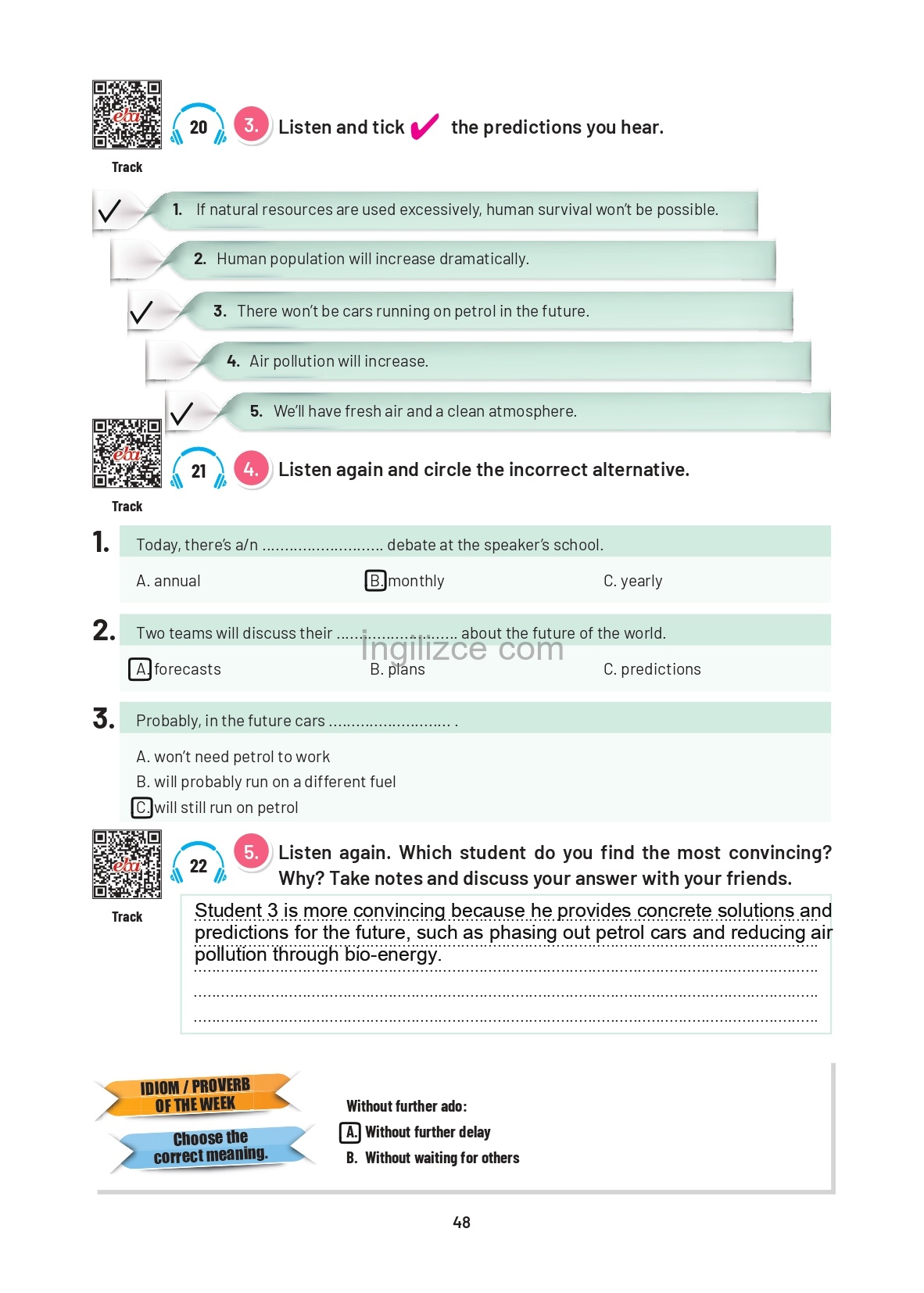 12. Sınıf Sunshine English İngilizce Ders Kitabı Sayfa 48 Cevapları 12. Sınıf Sunshine English İngilizce Ders Kitabı Sayfa 48 Cevapları
