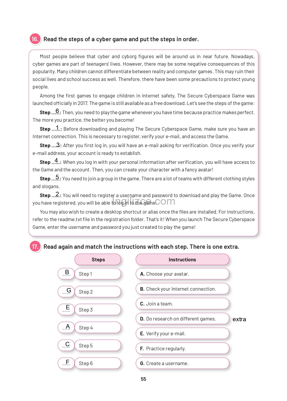 12. Sınıf Sunshine English İngilizce Ders Kitabı Sayfa 55 Cevapları 12. Sınıf Sunshine English İngilizce Ders Kitabı Sayfa 55 Cevapları