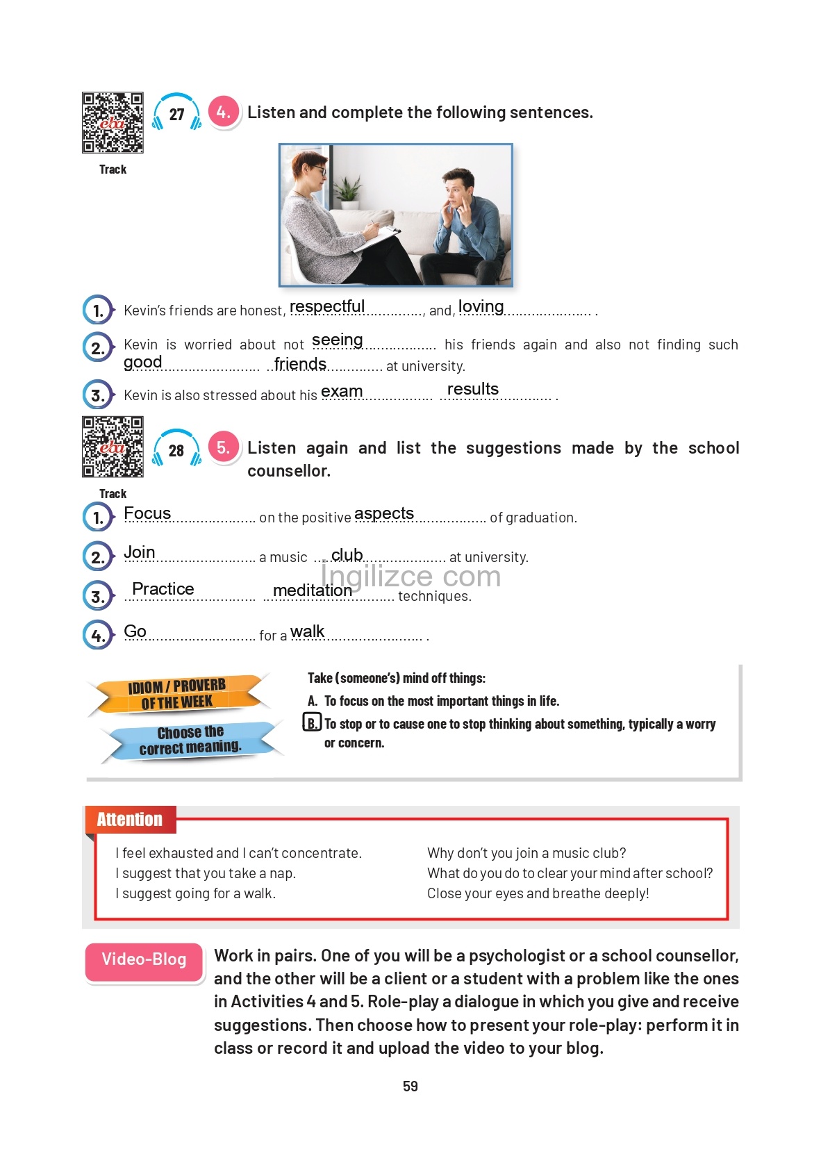 12. Sınıf Sunshine English İngilizce Ders Kitabı Sayfa 59 Cevapları 12. Sınıf Sunshine English İngilizce Ders Kitabı Sayfa 59 Cevapları