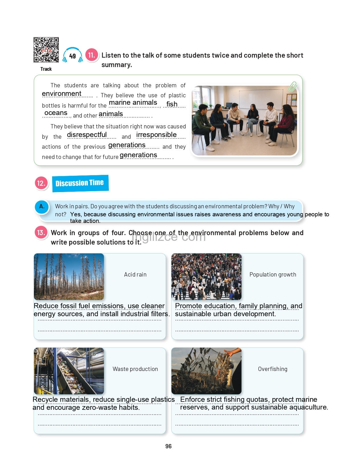 12. Sınıf Sunshine English İngilizce Ders Kitabı Sayfa 96 Cevapları 12. Sınıf Sunshine English İngilizce Ders Kitabı Sayfa 96 Cevapları