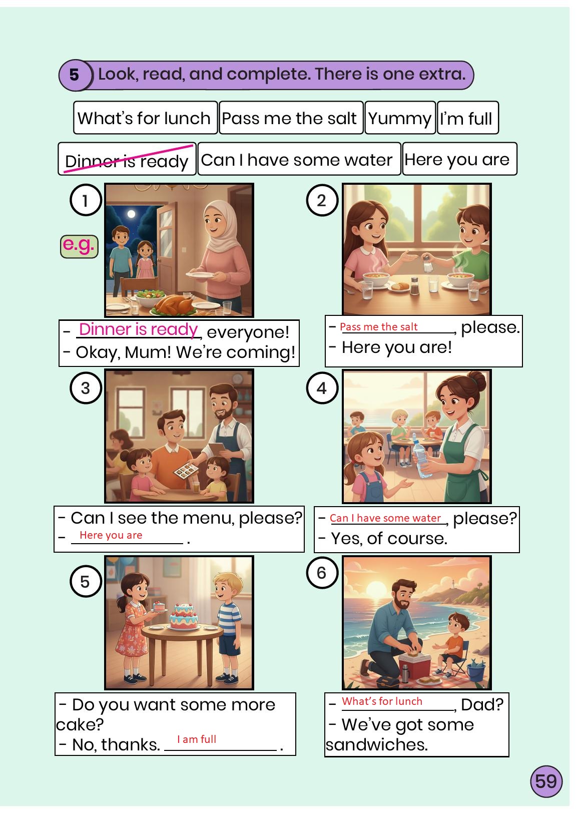 3. Sınıf Meb Yayınları İngilizce Çalışma Kitabı Sayfa 59 Cevapları