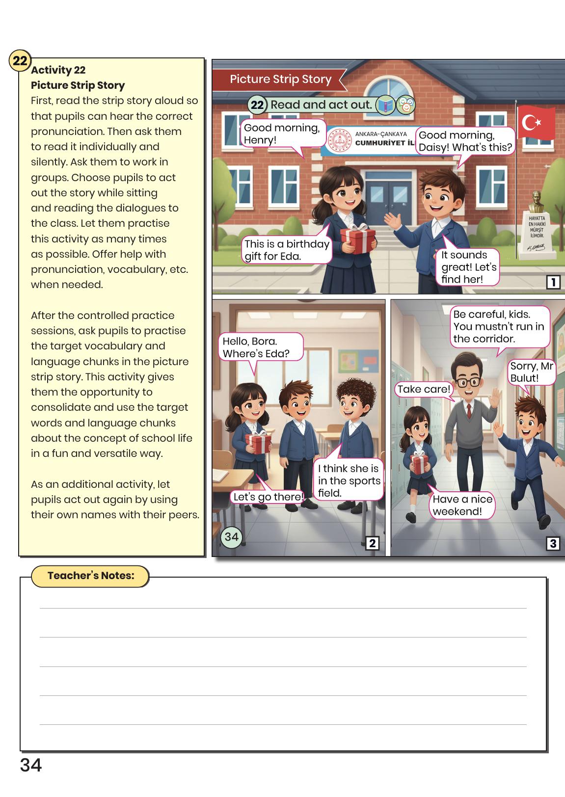 3. Sınıf Meb Yayınları İngilizce Ders Kitabı Sayfa 34 Cevapları