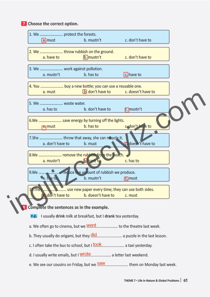 6. Sınıf Meb Yayınları İngilizce Çalışma Kitabı Sayfa 61 Cevapları 6. Sınıf Meb Yayınları İngilizce Çalışma Kitabı Sayfa 61 Cevapları