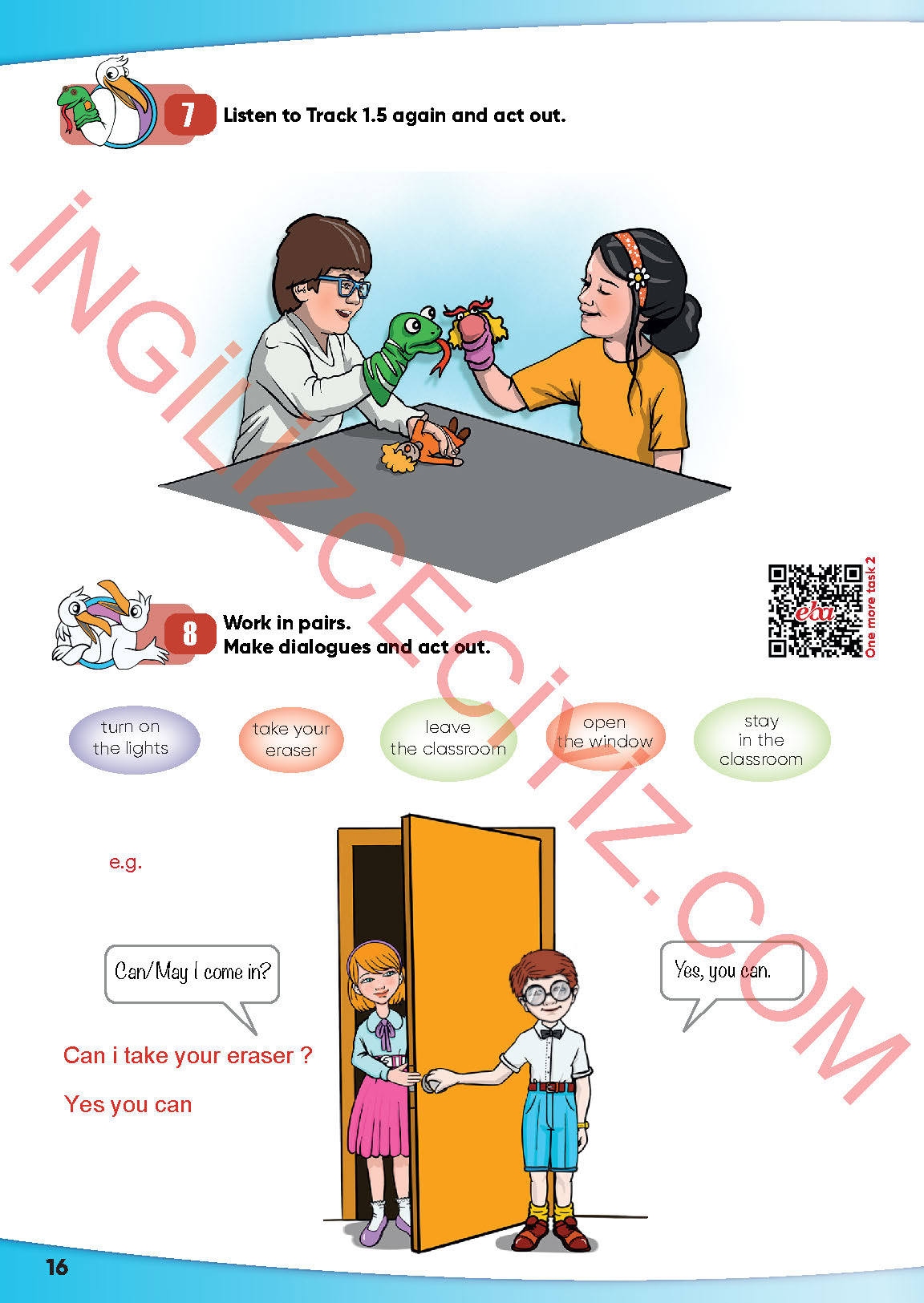 4. Sınıf Meb Yayınları İngilizce Ders Kitabı Sayfa 16 Cevapları
