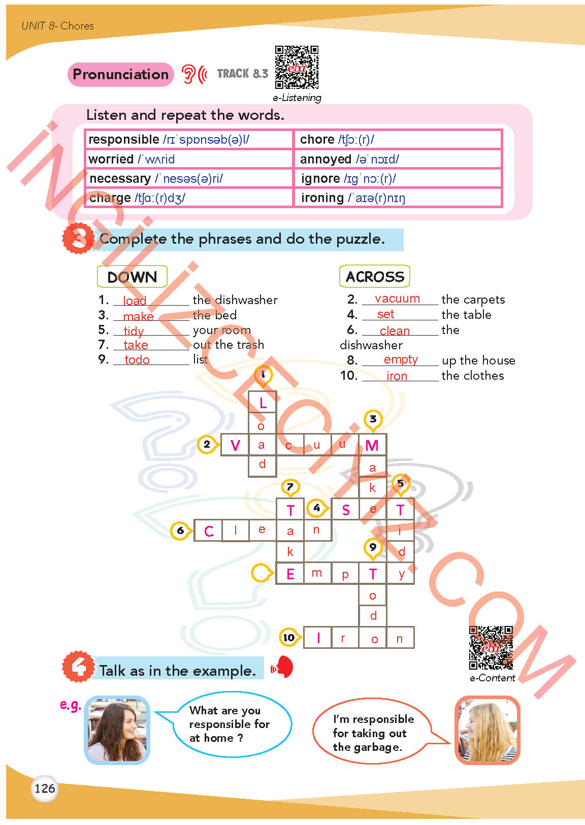 8. Sınıf Meb Yayınları İngilizce Ders Kitabı Sayfa 126 Cevapları